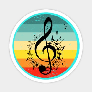 Sunset Treble Clef Magnet